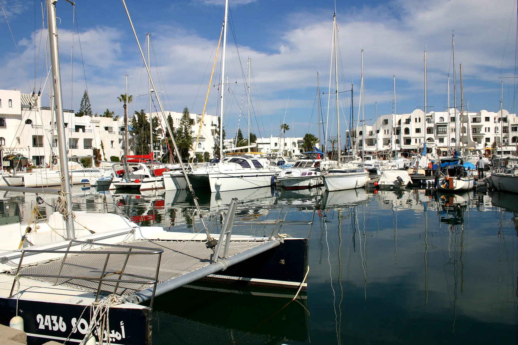 La marina de Port El Kantaoui et ses commerces